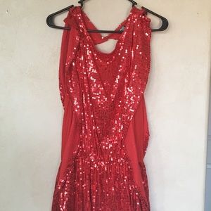 Free People Red Sparkly top/dress